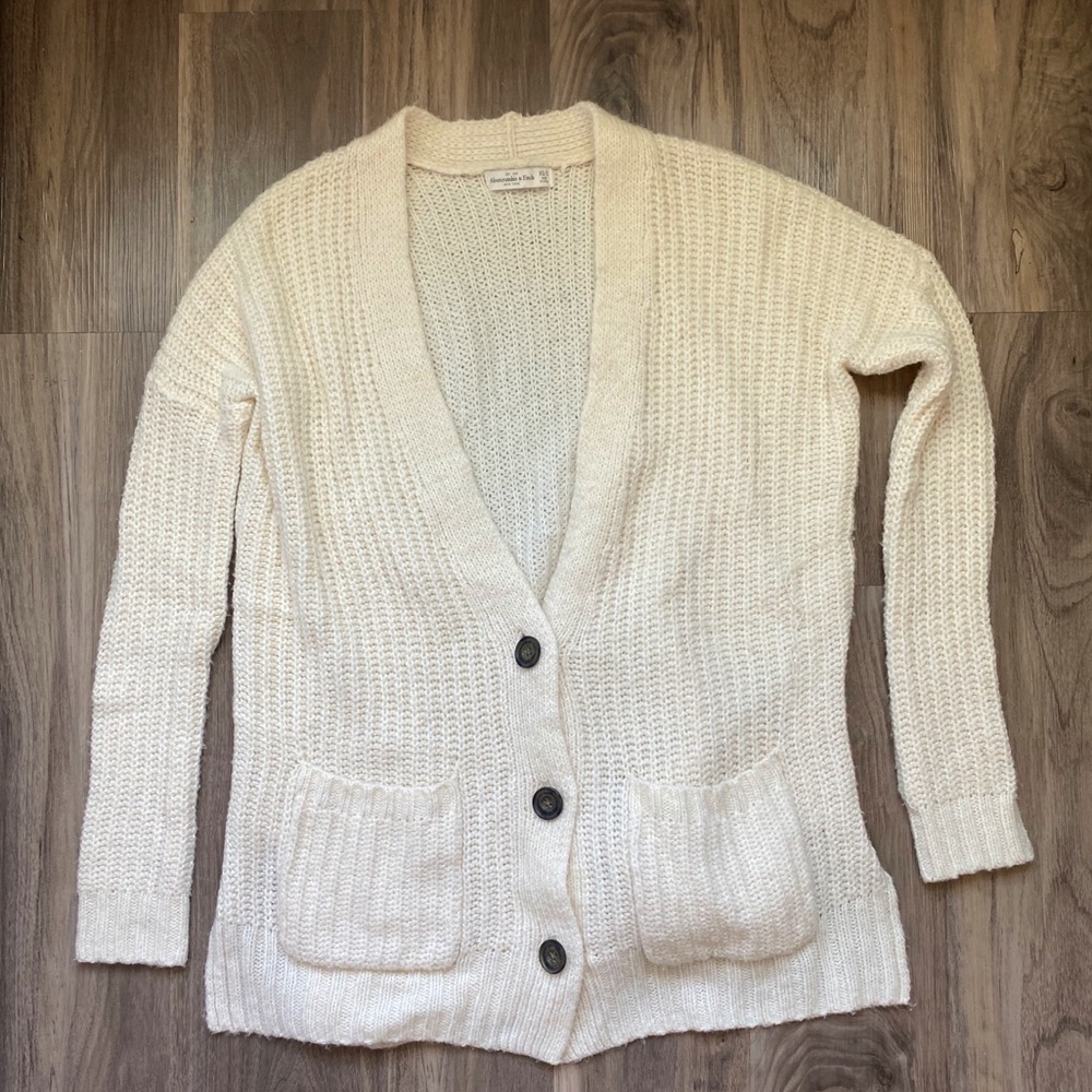 Cream Cardigan Sweater
